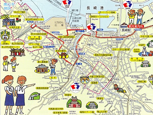 長崎市内案内地図