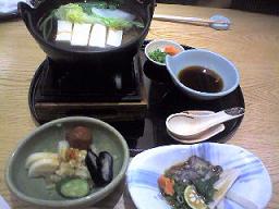 湯豆腐＆漬物＆なまこ