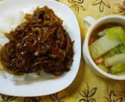 デミカレー＆白菜スープです♪