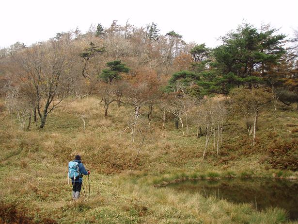 ガスが晴れた池