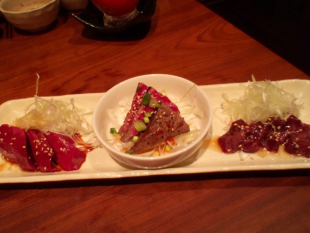 生肉三種盛り