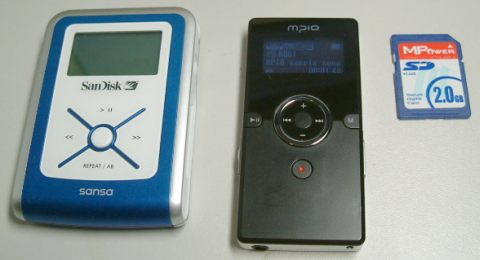 MPIO FY800 とSanDisk e130