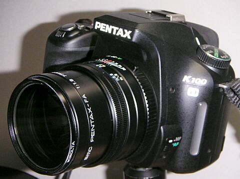 PENTAX FA77mmF1.8　とK100D