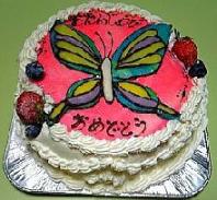 蝶のケーキ