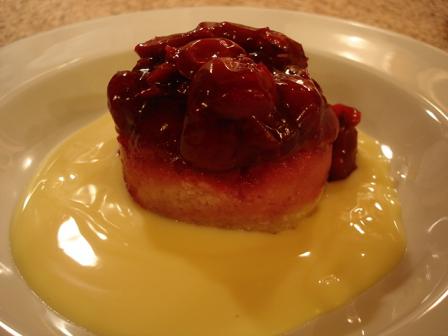 MORELLO CHERRY SPONGE PUDDING