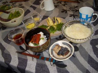 土曜の息子の夕食