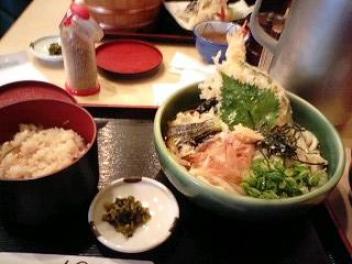 ぶっかけ天定食＠ゆきの