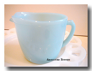 fire king creamer blue