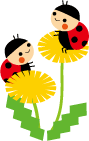 テントウ虫とタンポポ (4).gif