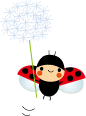 テントウ虫とタンポポ.gif