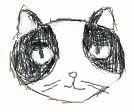 落ち武者っぽい顔の猫