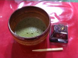 抹茶とお菓子