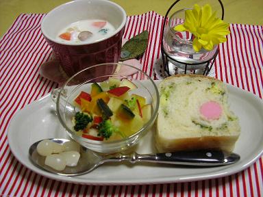 ソーセージチーズ食パンセット