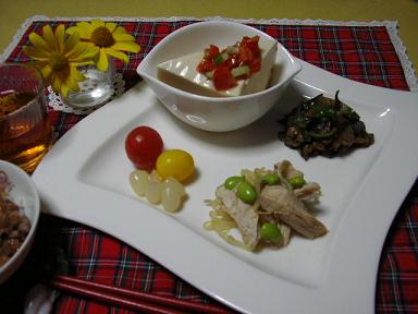 豆腐のトマトソースかけ