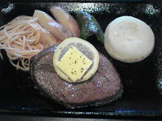 ダチョーの肉のステーキ