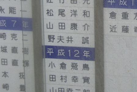 [野夫井誠選手プレート]