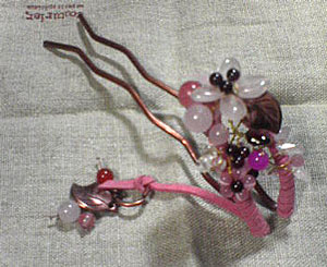 天然石かんざし