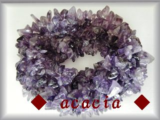 天然石ブレスレット　アメジスト(さざれ)