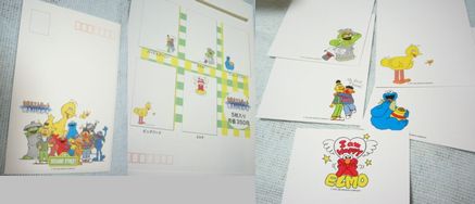 セサミストリート絵入り官製ハガキ５枚入り３５０円絵入り官製ハガキ