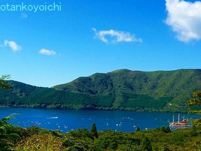 湖尻　高台から望む