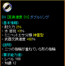 DX [変身速度 DX(80%)]ダブルリング