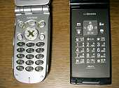 N505iSとP706iμのボタン配置