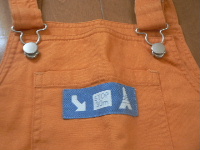 子供　デニムオーバーオール　オレンジUP.JPG