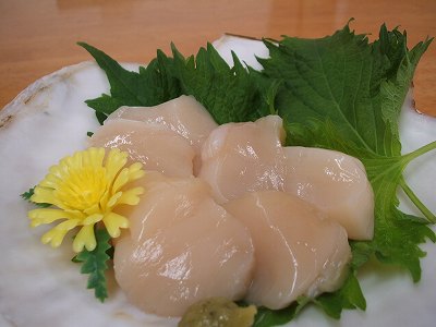 ホタテ刺し身