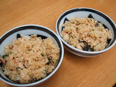 ニジマスご飯