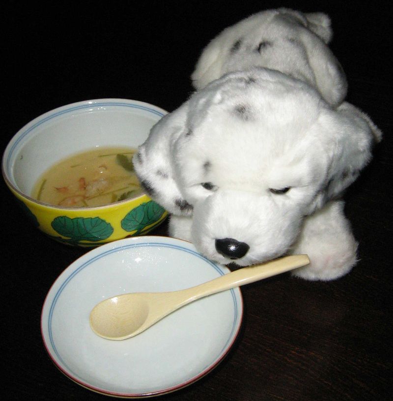 3日目の夕食-長いもなめらか茶碗蒸し