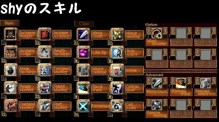 shyのスキル