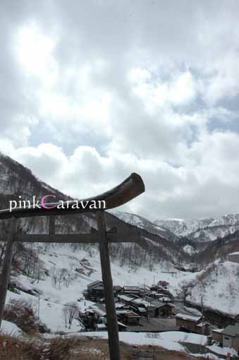 鳥居から見た集落