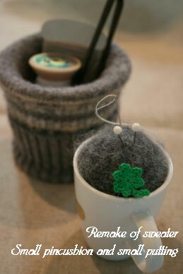 針刺しと小物入れ