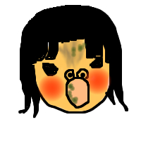 自分で切ったくせにこんな頭で幼稚園に行きたくない！と無理をいう次女