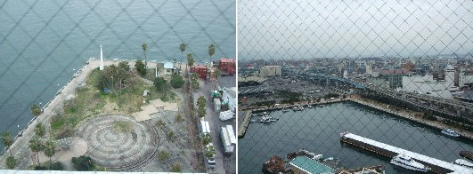 ポートタワー下と東