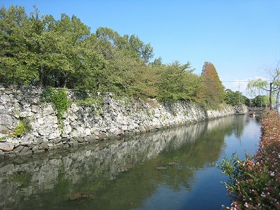 徳島城_堀と石垣