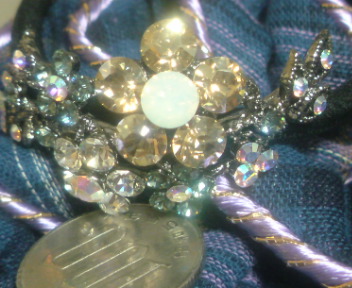 スワロ輝くフラワーモチーフ【Dolce ドルチェ】のヘアゴム　