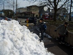 けーじさんが集めた雪！