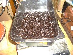 焙煎後のコーヒー豆