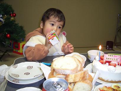 H18.12.16　ちび太くん　２歳のお誕生日＾＾♪　(２)