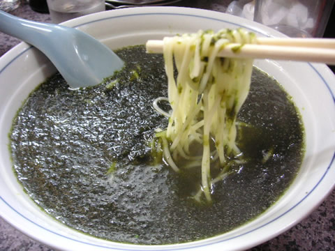 青のりスープ麺