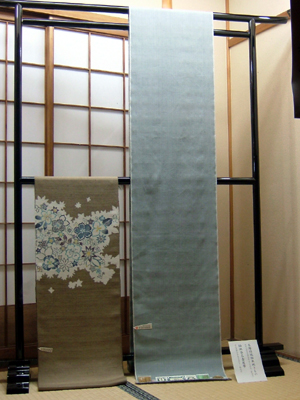結城紬と染め帯