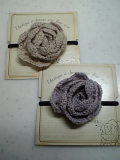 ヘアゴムコサージュ♪