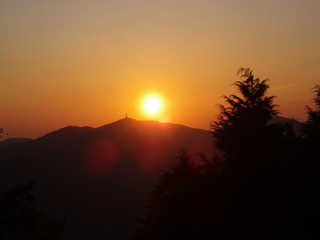 龍神スカイラインより望む夕陽