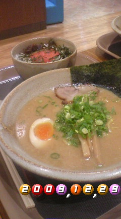 ラーメンとめんたい御飯