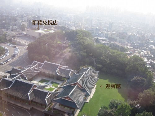 ホテルの部屋からの風景。