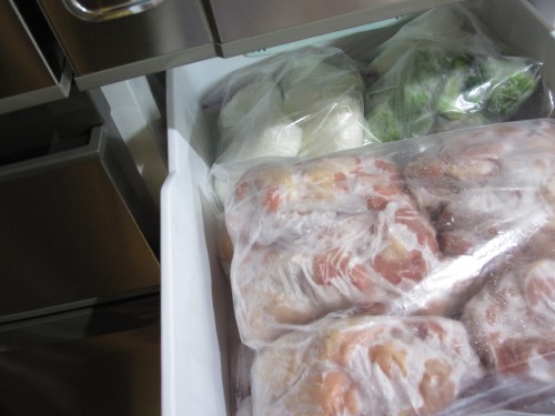 ワンご飯用の冷凍状態。