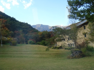 庭園から谷川岳