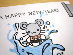 消しゴムはんこ。A HAPPY NEW YEAR！