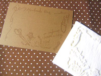消しゴムはんこ。handmade　time